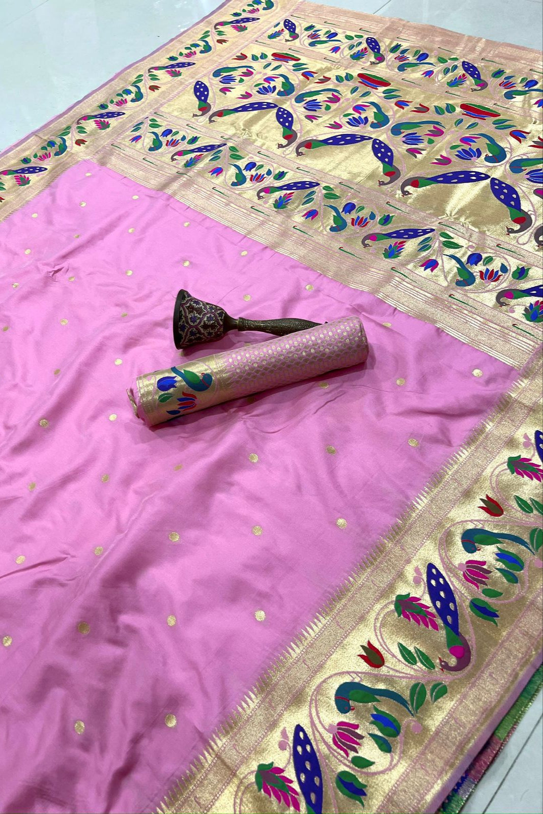 Evening Star Kanchivaram Paithani Silk Saree