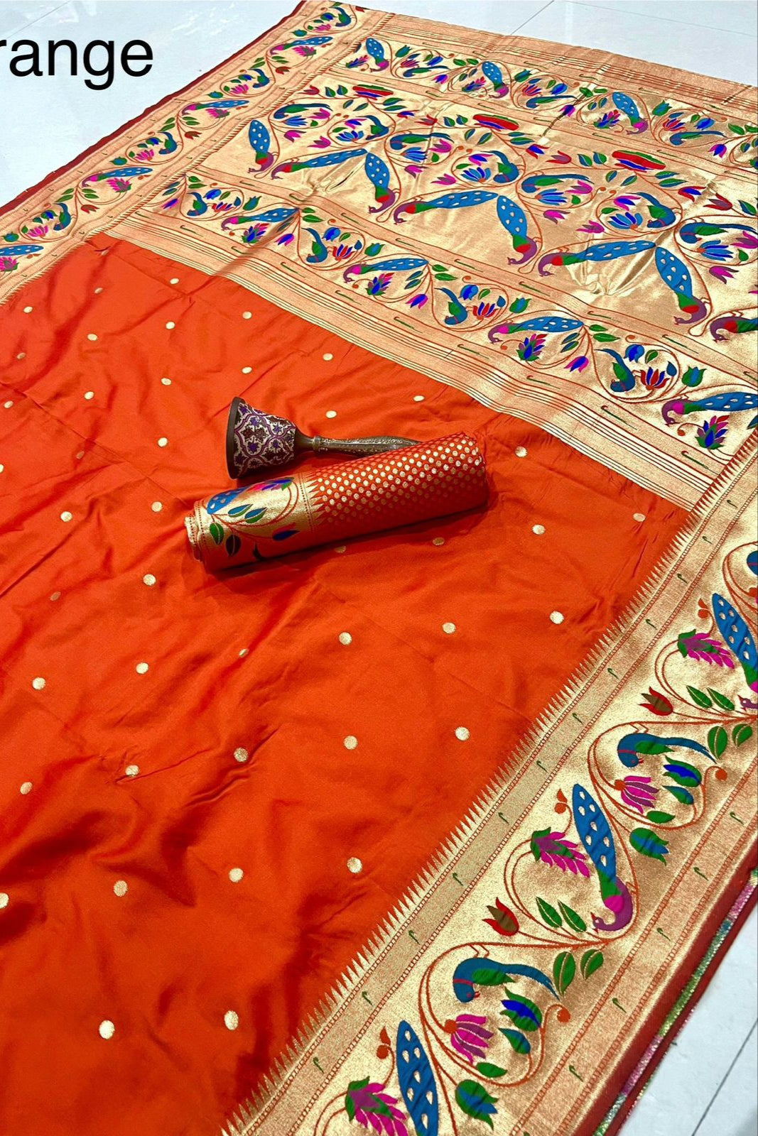 Evening Star Kanchivaram Paithani Silk Saree