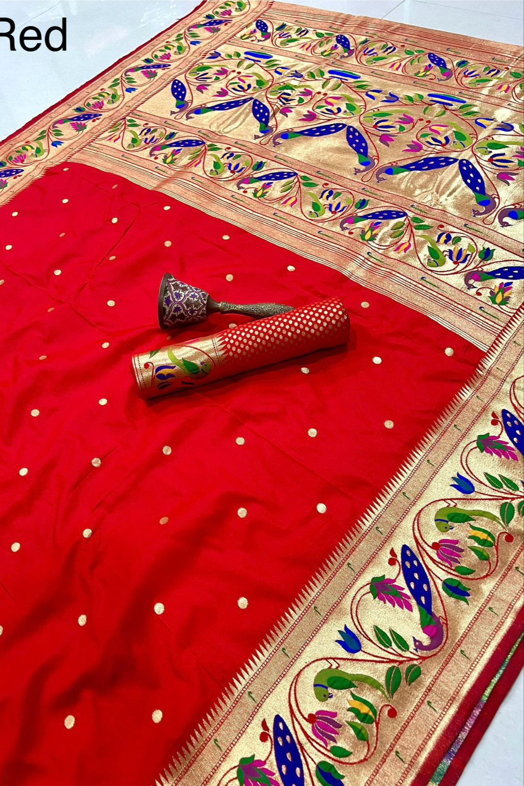 Evening Star Kanchivaram Paithani Silk Saree
