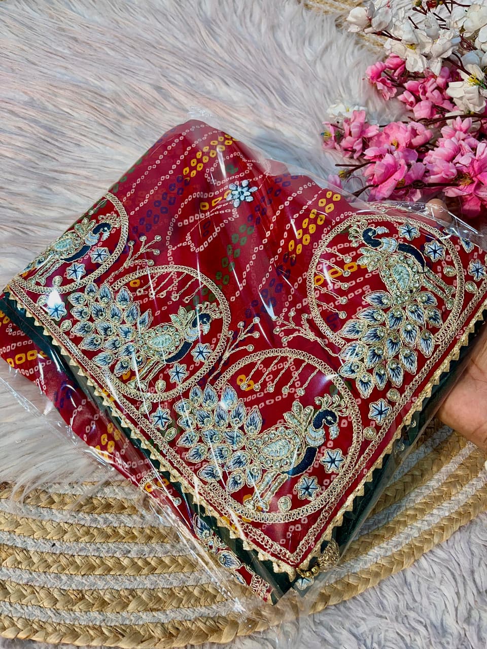 Chandrika Bandhni Georgette Saree