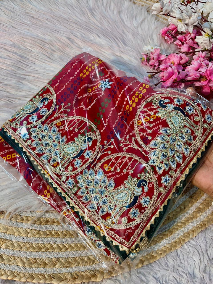 Chandrika Bandhni Georgette Saree