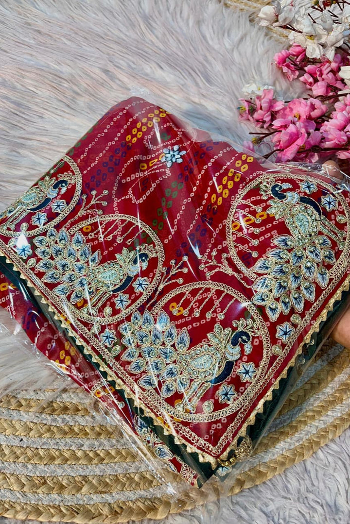 Chandrika Bandhni Georgette Saree