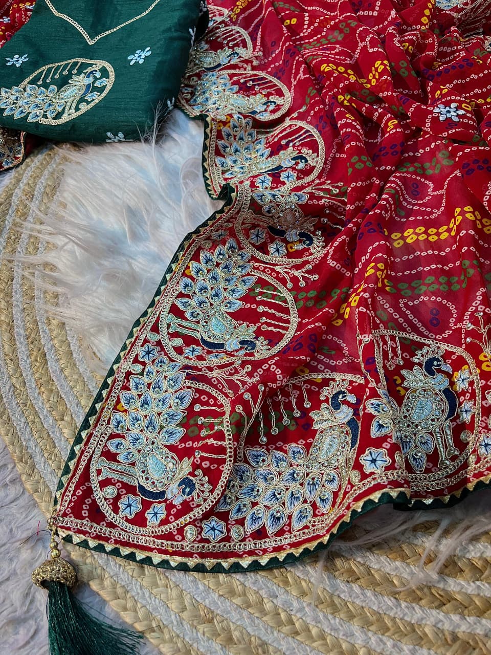 Chandrika Bandhni Georgette Saree