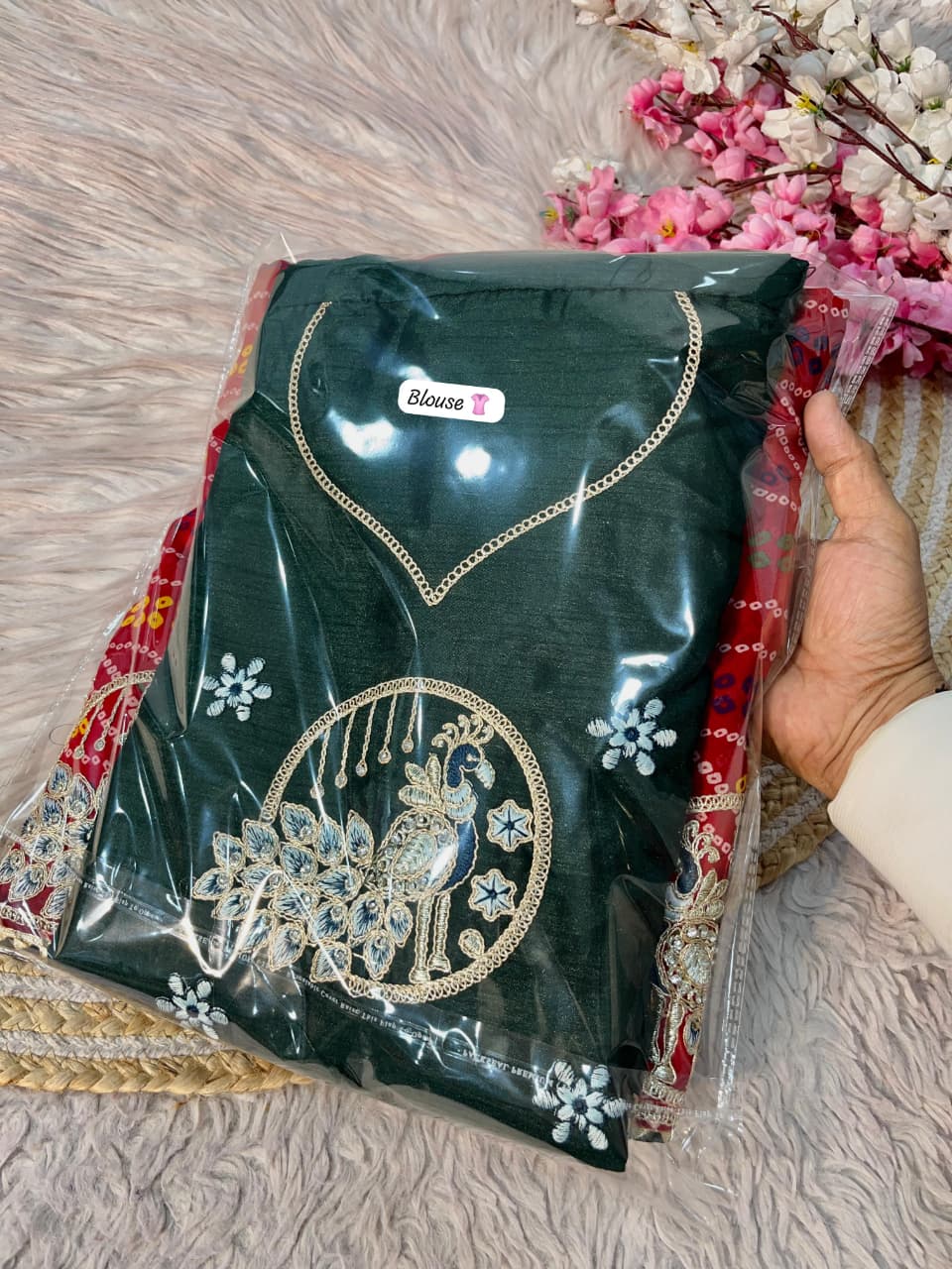 Chandrika Bandhni Georgette Saree