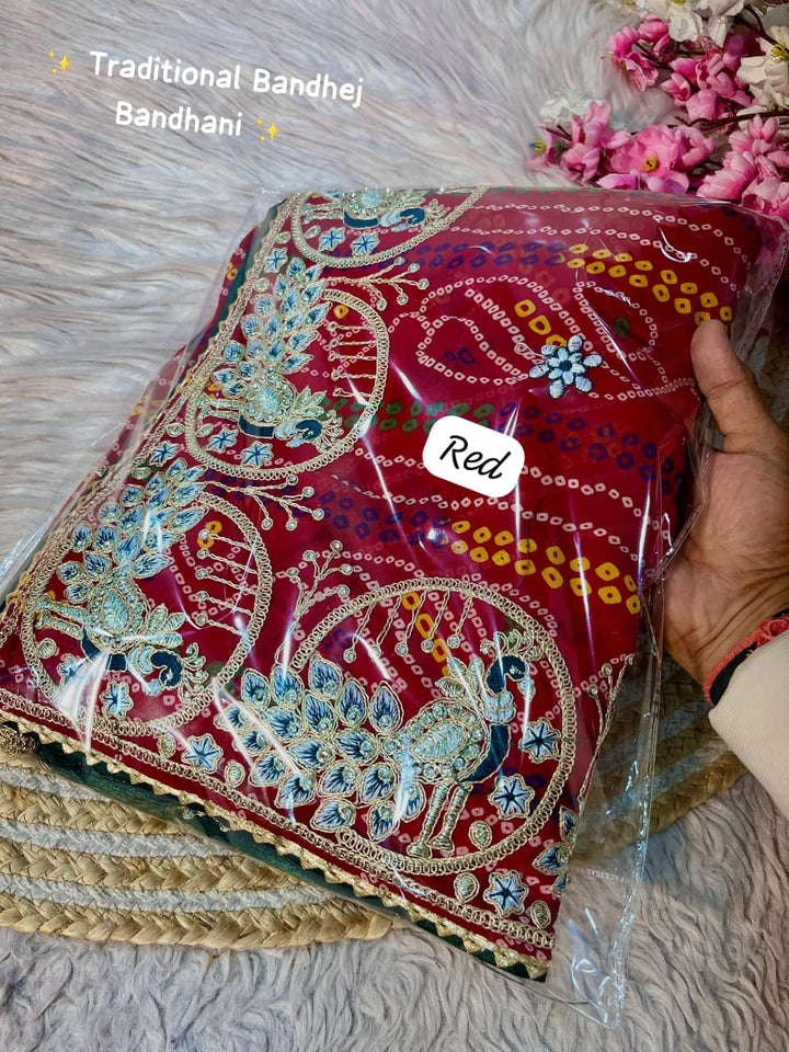 Chandrika Bandhni Georgette Saree