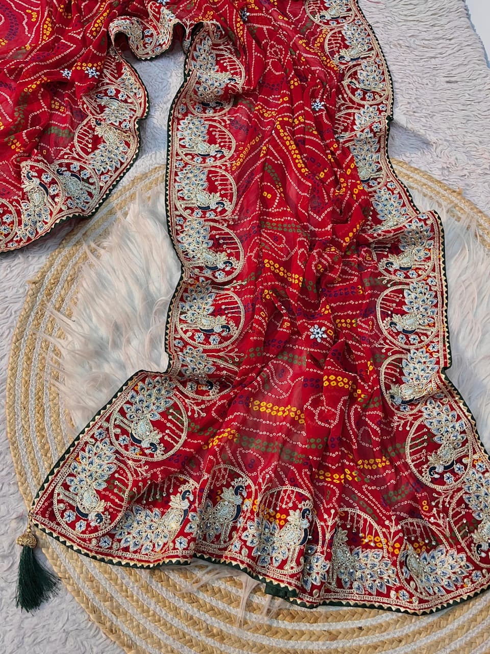 Chandrika Bandhni Georgette Saree