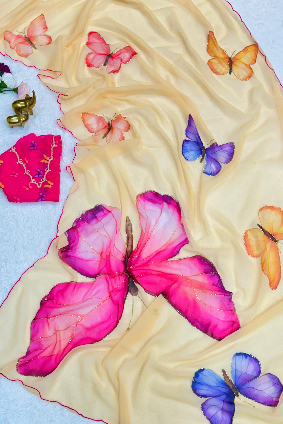 Amber Breeze Fancy Chiffon Saree