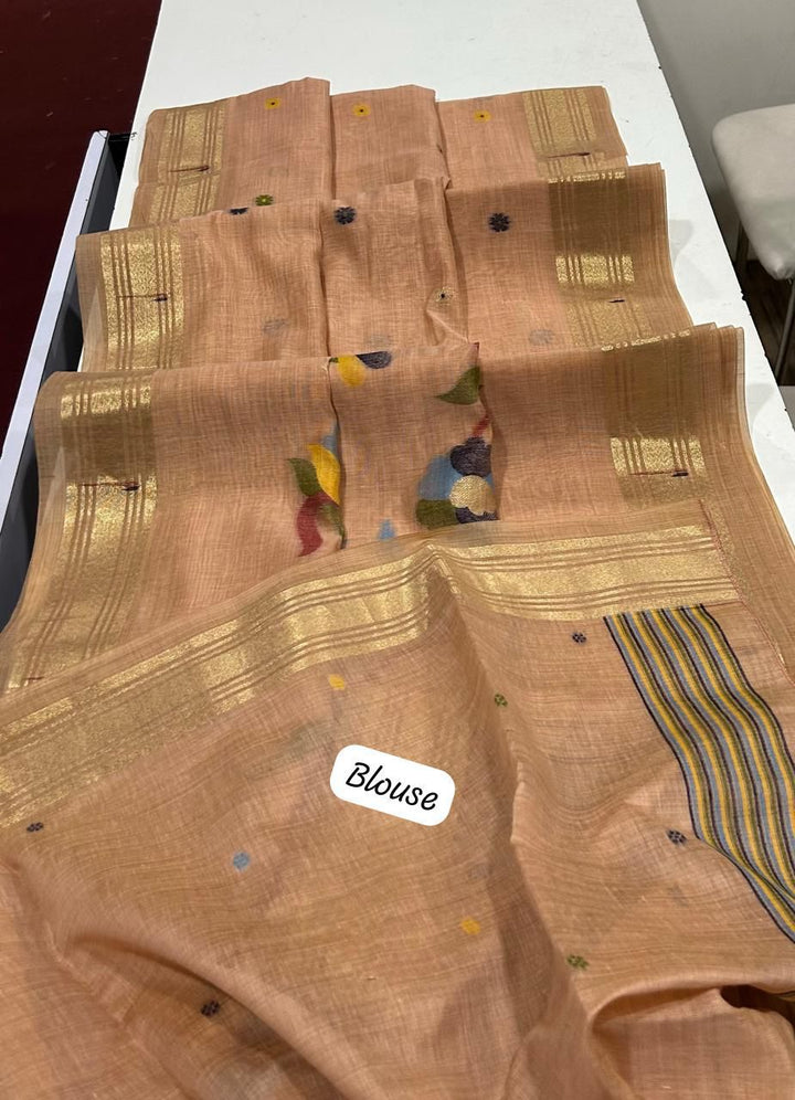 Eternal Shine Muga Cotton Saree