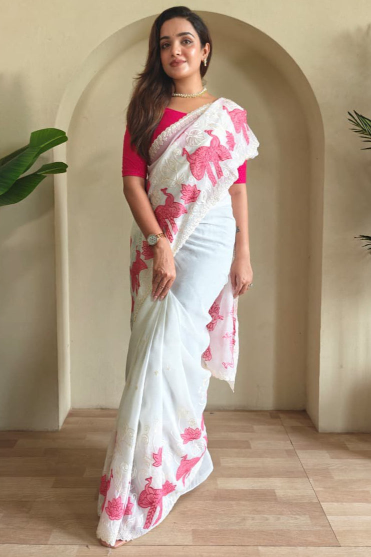 Love in the Drizzle Fancy Silk Saree