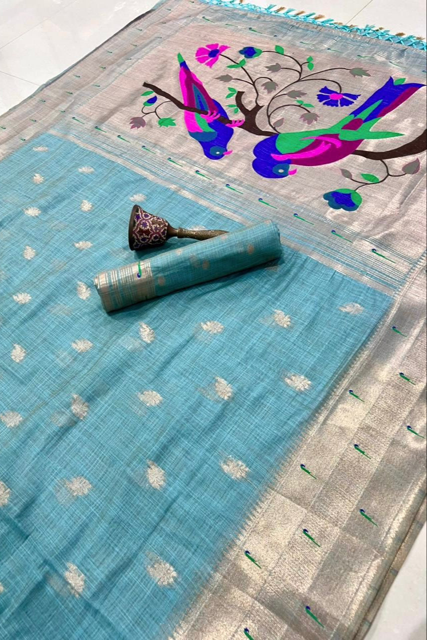 Raindance Elegance Muga Cotton Saree