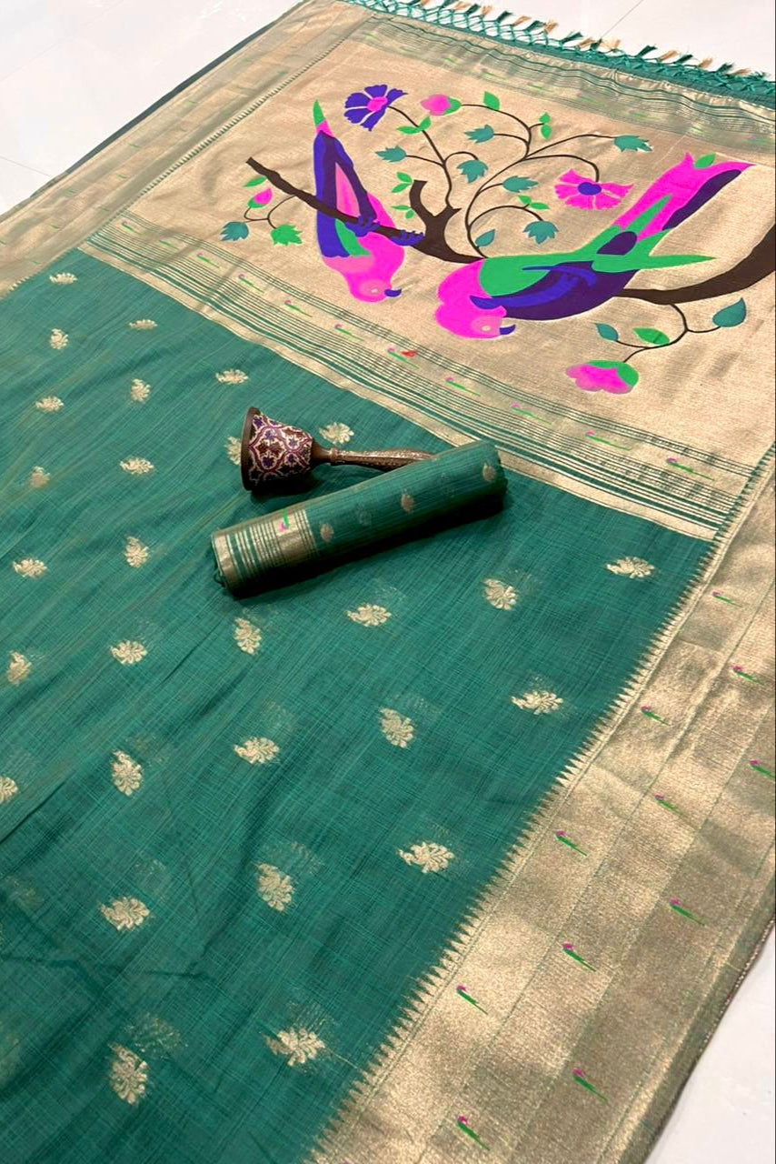 Raindance Elegance Muga Cotton Saree