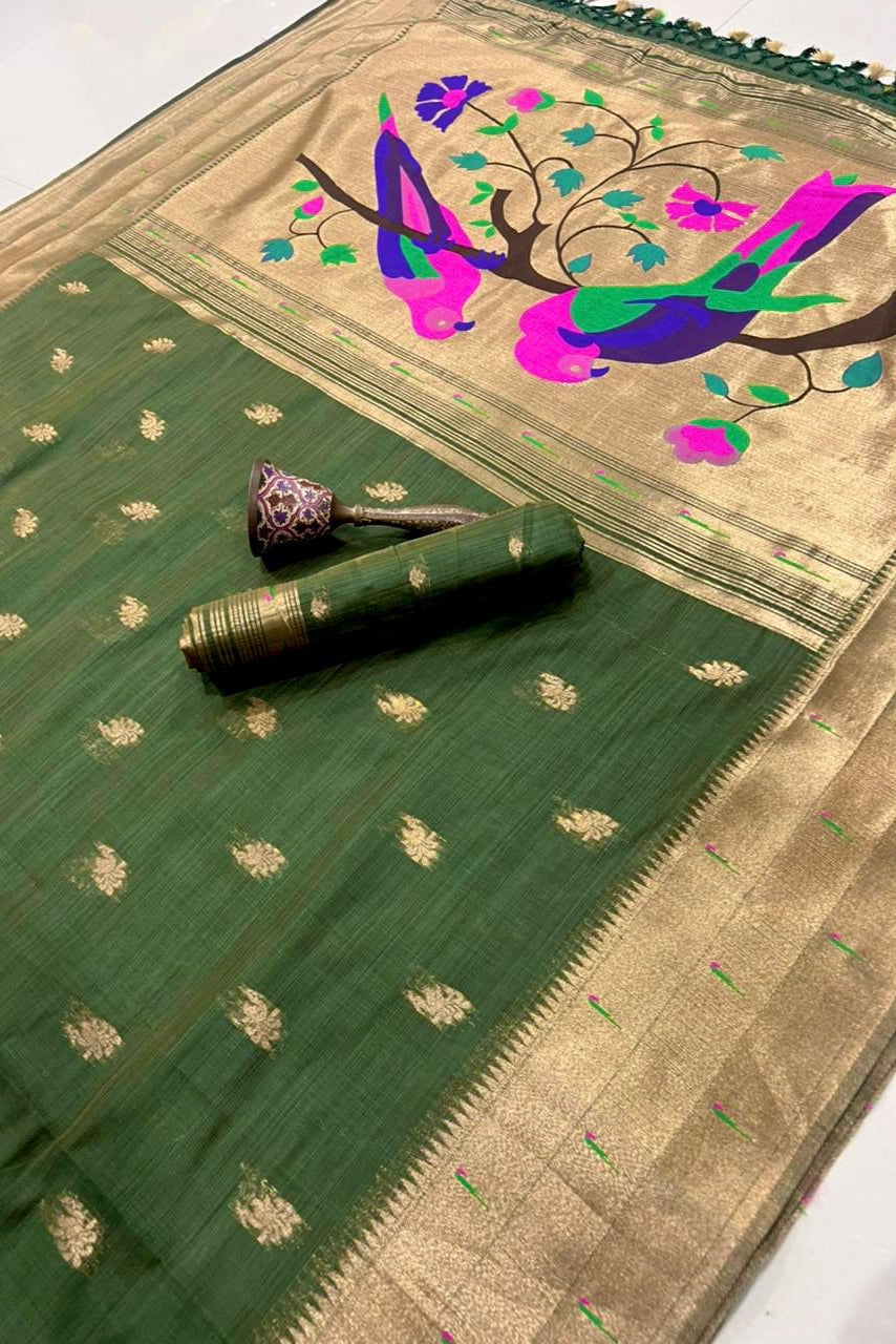 Raindance Elegance Muga Cotton Saree