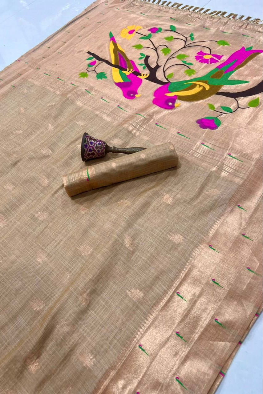Raindance Elegance Muga Cotton Saree