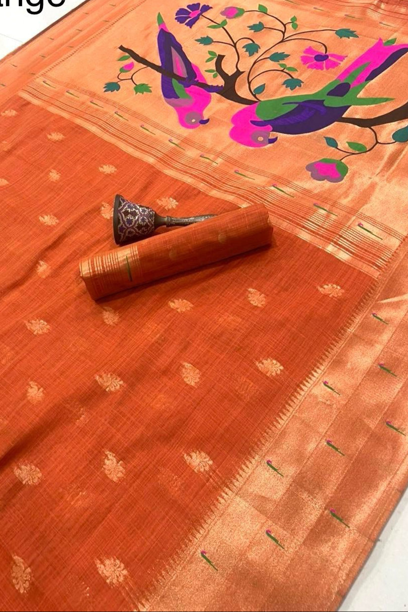 Raindance Elegance Muga Cotton Saree