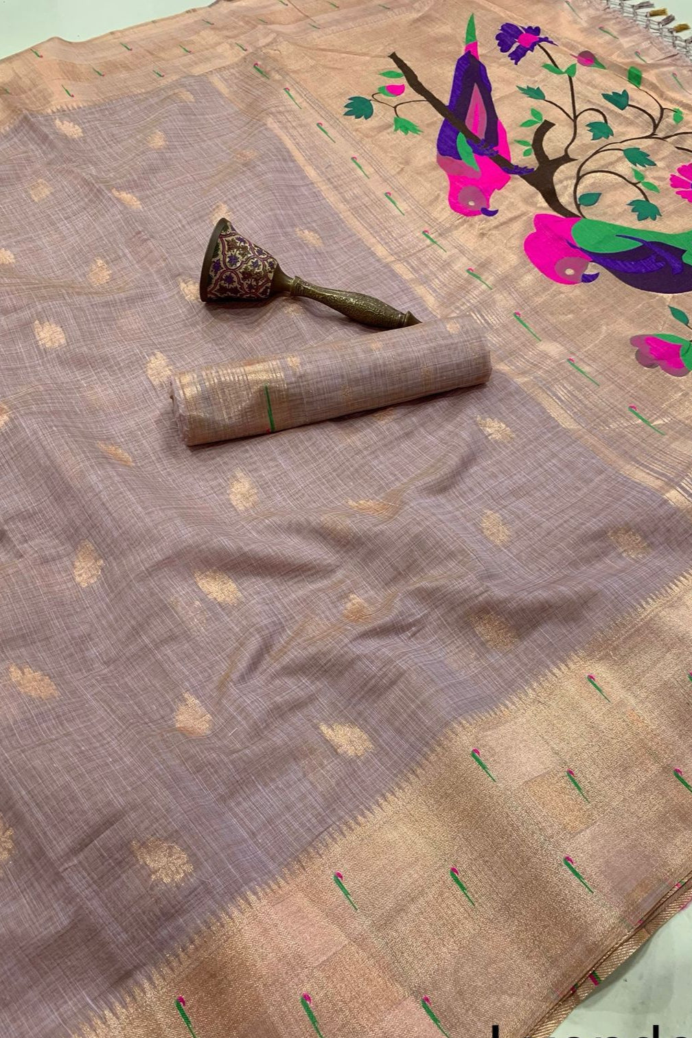 Raindance Elegance Muga Cotton Saree