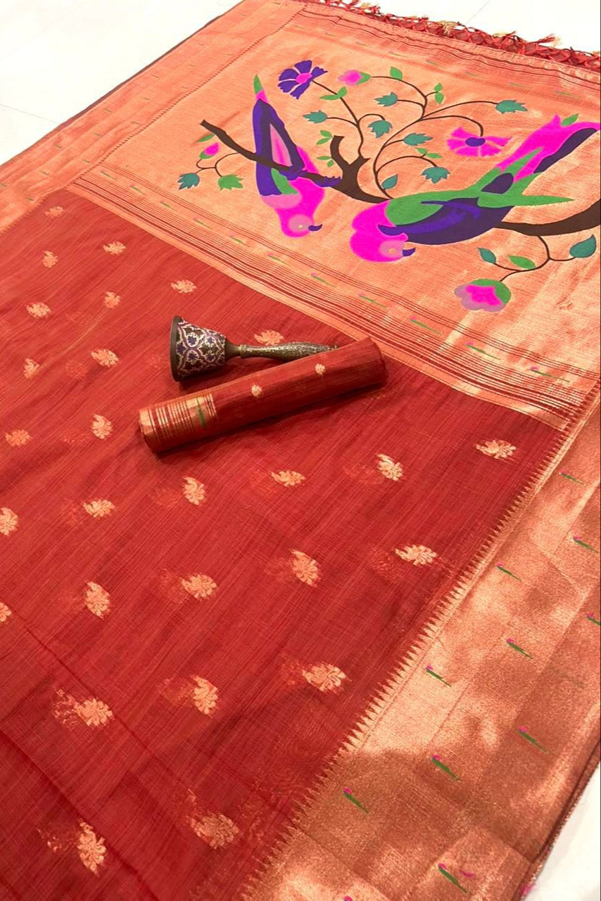 Raindance Elegance Muga Cotton Saree
