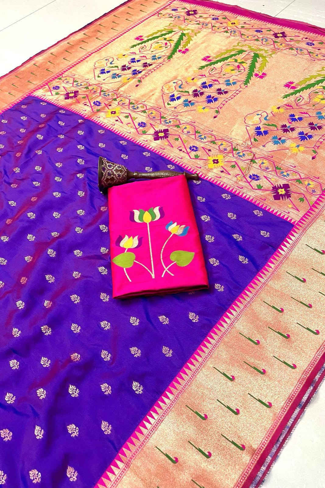 Loom of Luck Kanchivaram Paithani Silk Saree