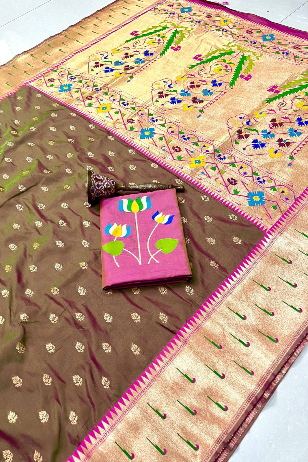 Loom of Luck Kanchivaram Paithani Silk Saree