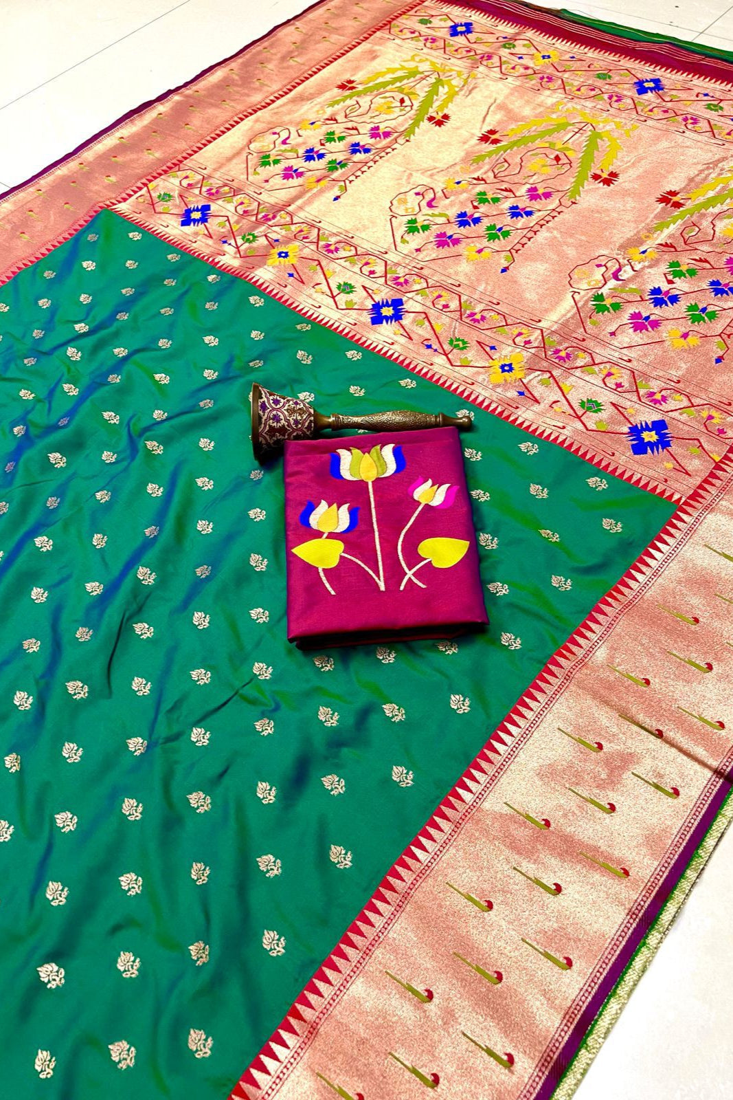 Loom of Luck Kanchivaram Paithani Silk Saree