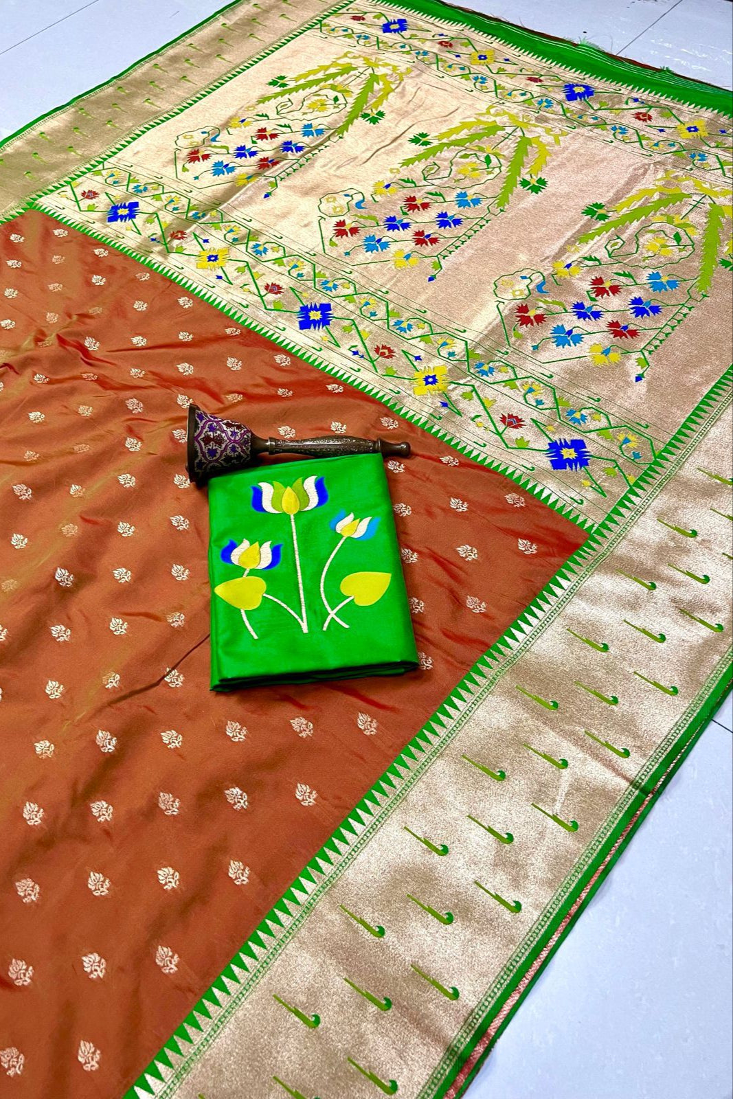 Loom of Luck Kanchivaram Paithani Silk Saree