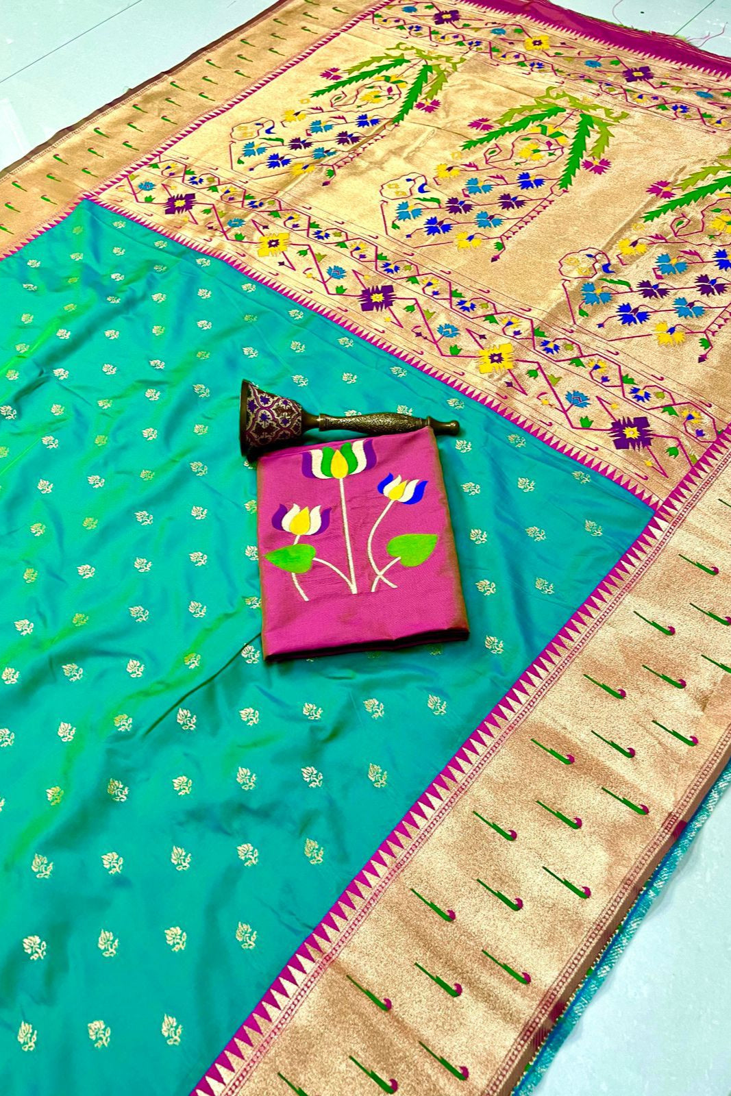 Loom of Luck Kanchivaram Paithani Silk Saree
