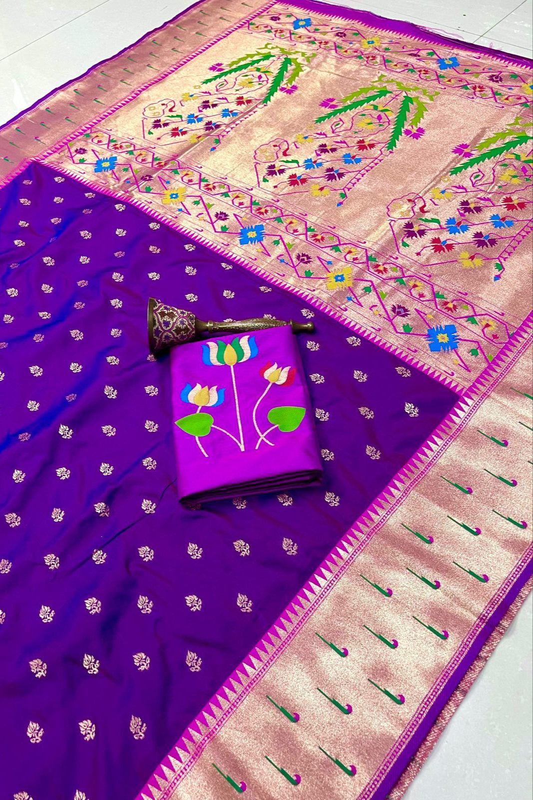 Loom of Luck Kanchivaram Paithani Silk Saree