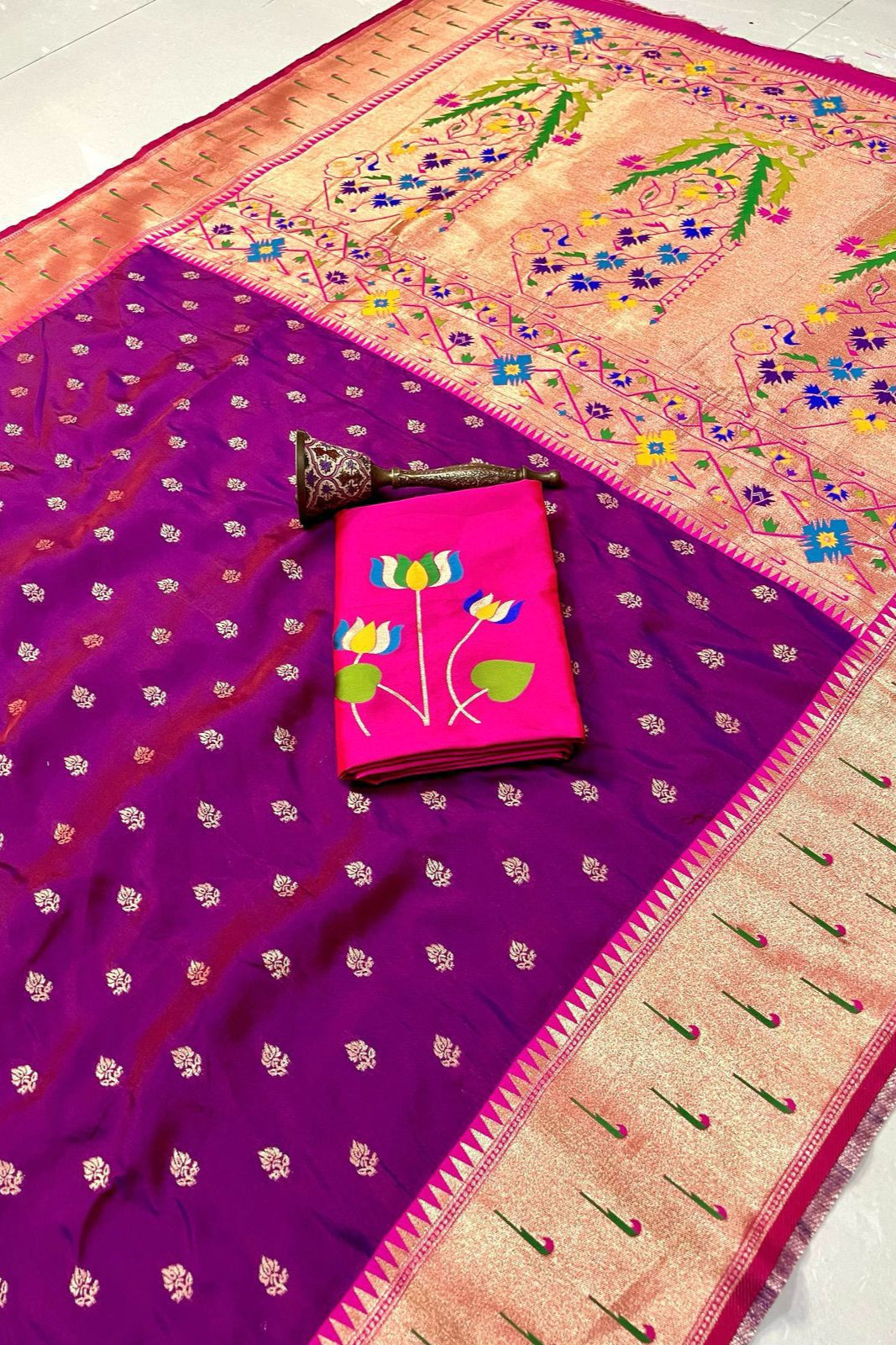 Loom of Luck Kanchivaram Paithani Silk Saree