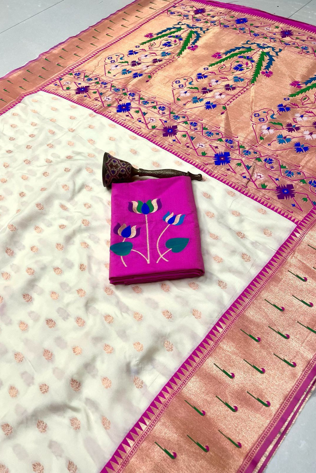 Loom of Luck Kanchivaram Paithani Silk Saree
