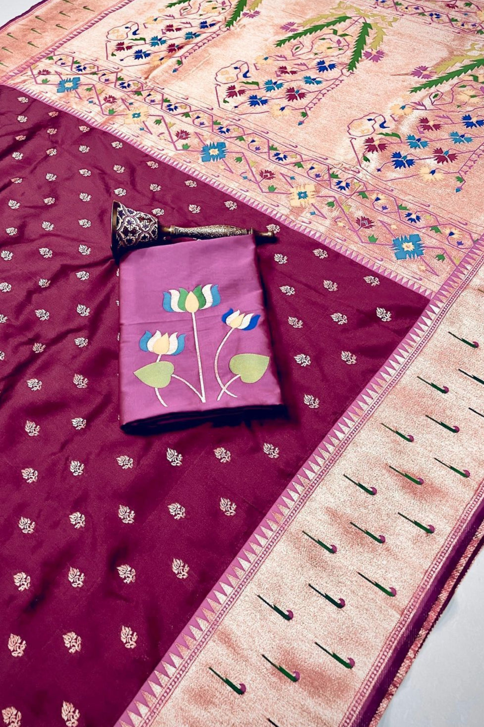 Loom of Luck Kanchivaram Paithani Silk Saree