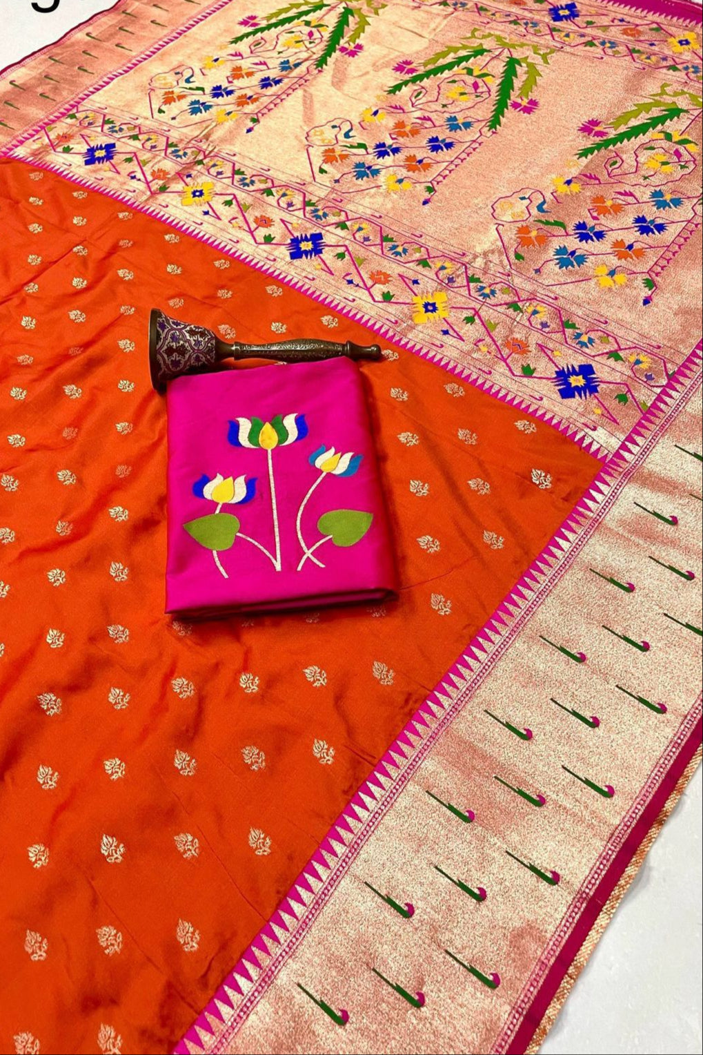 Loom of Luck Kanchivaram Paithani Silk Saree