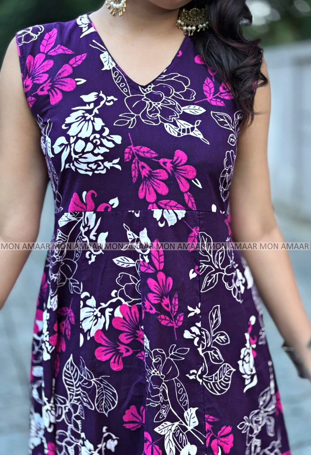 World Of  Flower-Cotton Kurti Set
