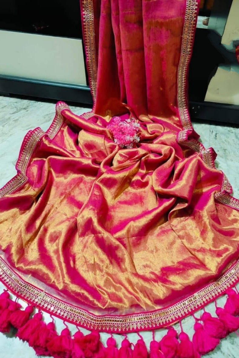 Rajlokkhi Raga Tissue Silk Saree
