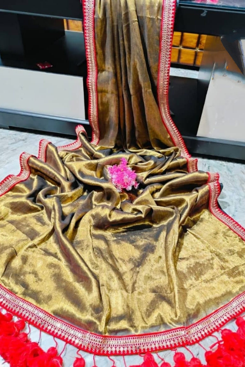 Rajlokkhi Raga Tissue Silk Saree