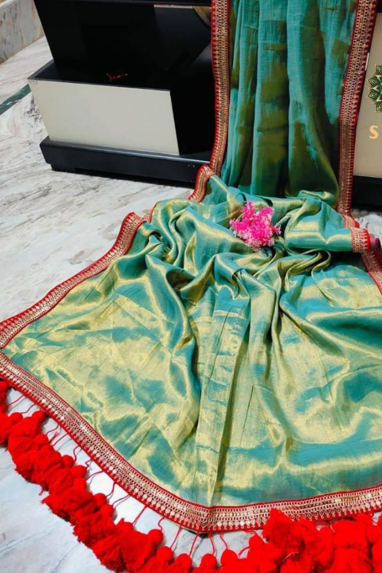 Rajlokkhi Raga Tissue Silk Saree