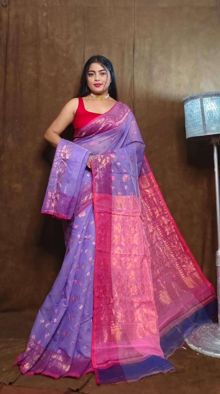 Bibhuti Dhakai Jamdani Saree