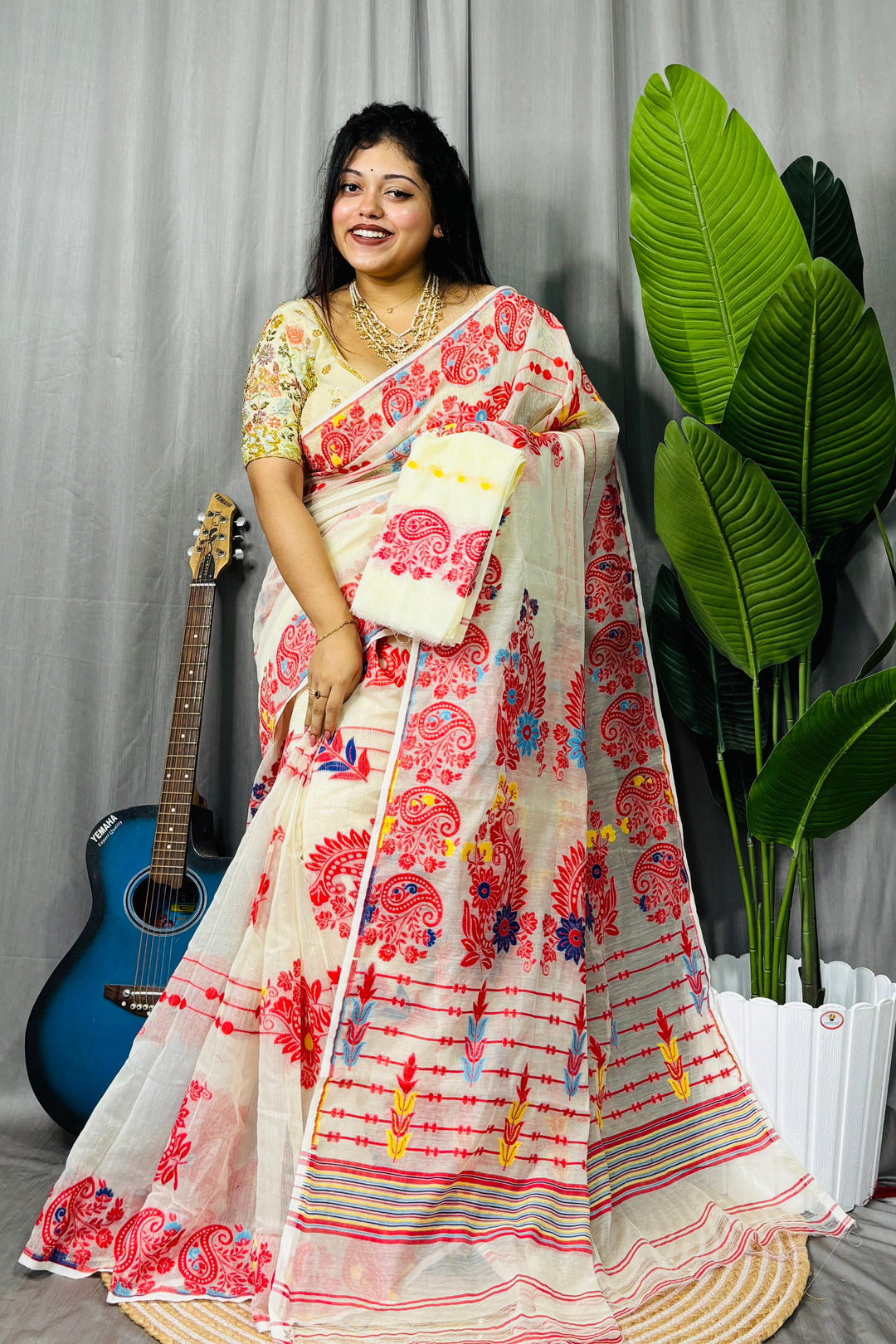 Swarn Kalka Dhakai Jamdani Saree
