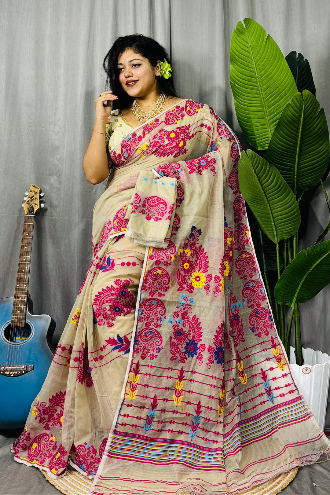 Swarn Kalka Dhakai Jamdani Saree