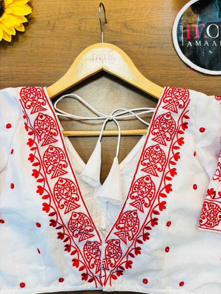 Queen of Water Vichitra Silk Blouse