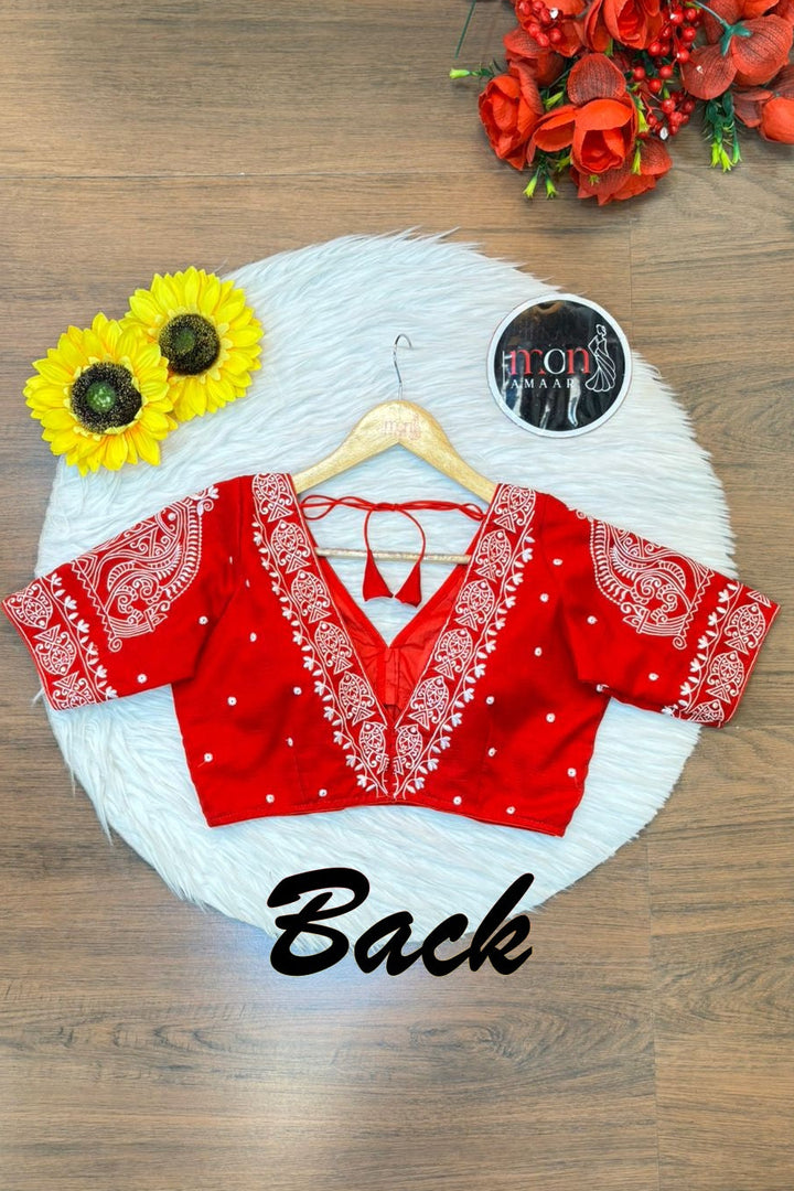 Queen of Water Vichitra Silk Blouse