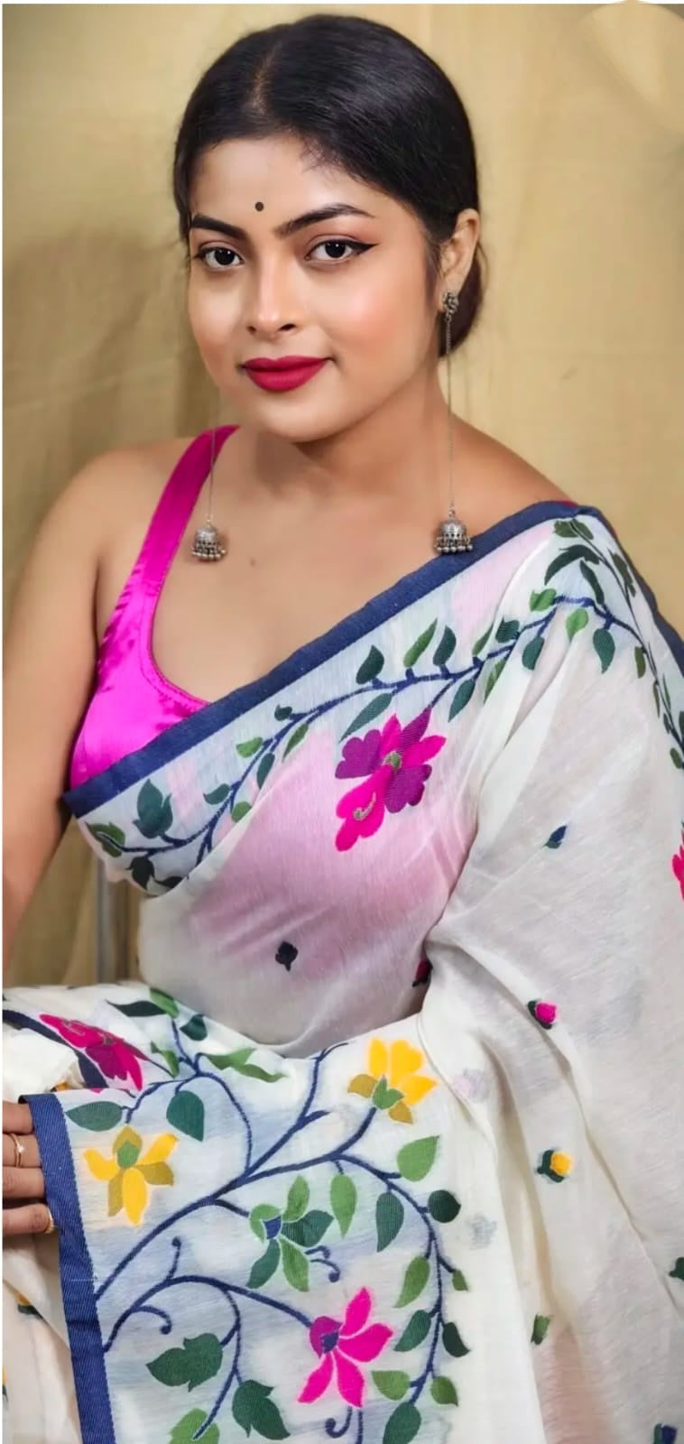 Roop Sundori Cotton Silk Jamdani Saree