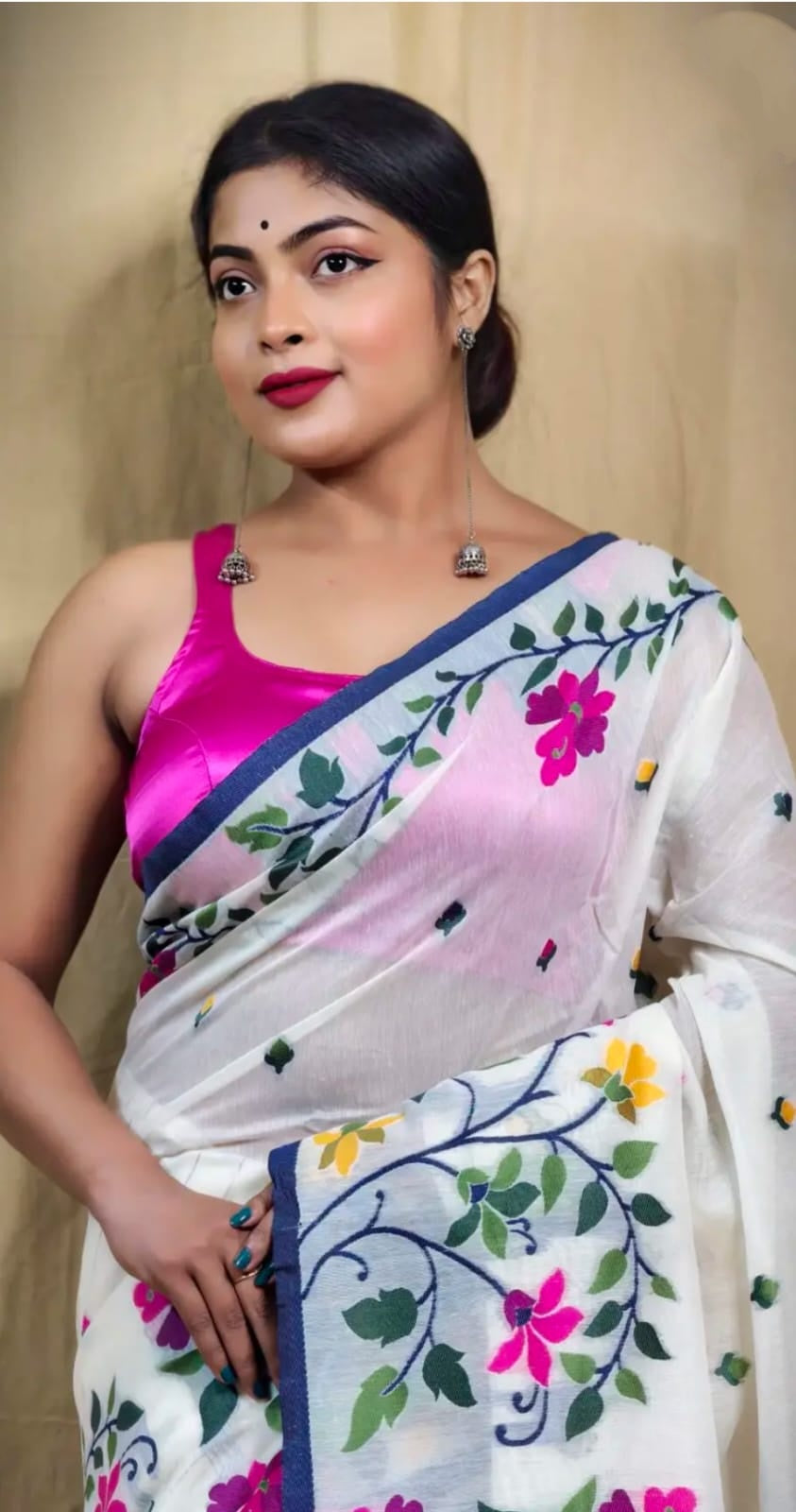 Roop Sundori Cotton Silk Jamdani Saree