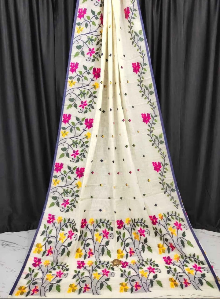 Roop Sundori Cotton Silk Jamdani Saree
