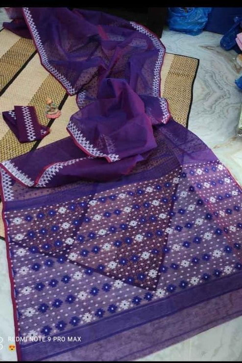 Kalka Mayuri Dhakai Jamdani Saree