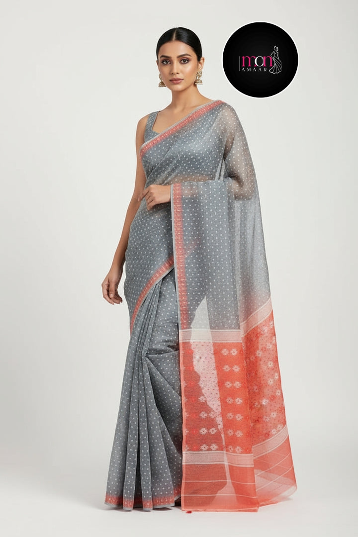 Kalka Mayuri Dhakai Jamdani Saree