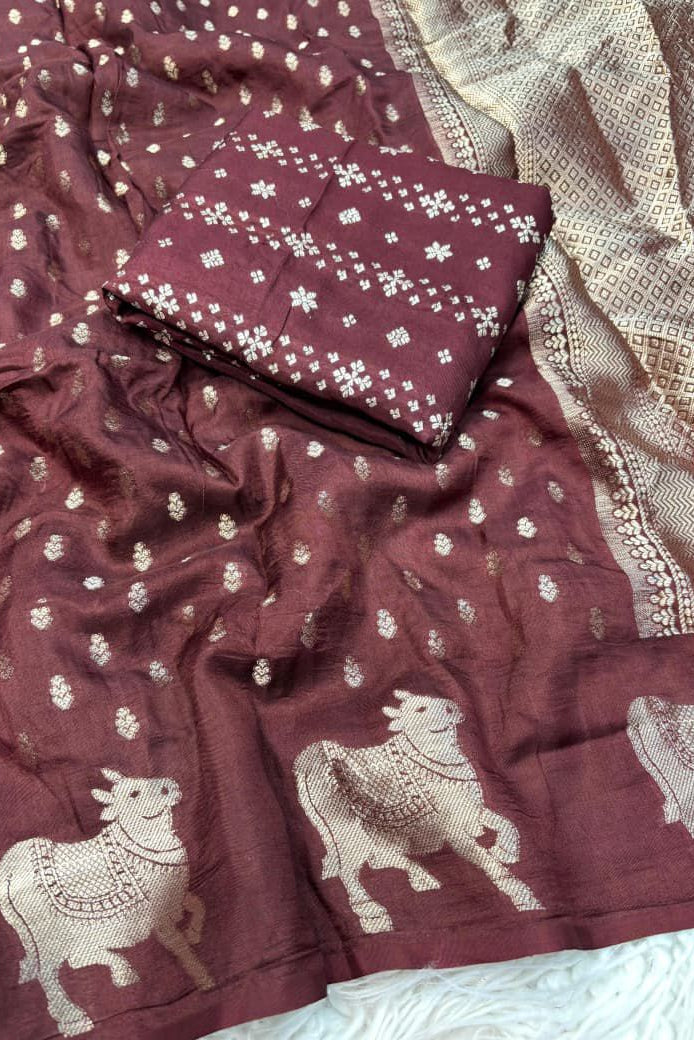 Dewlight Grace Fancy Dola Silk Saree