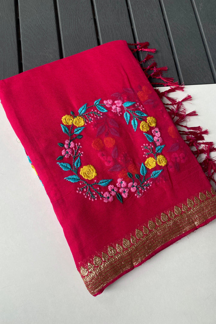 Royal Ink Georgette Silk Saree