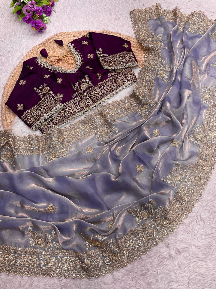 Sweet Serenity Fancy Satin Silk Saree