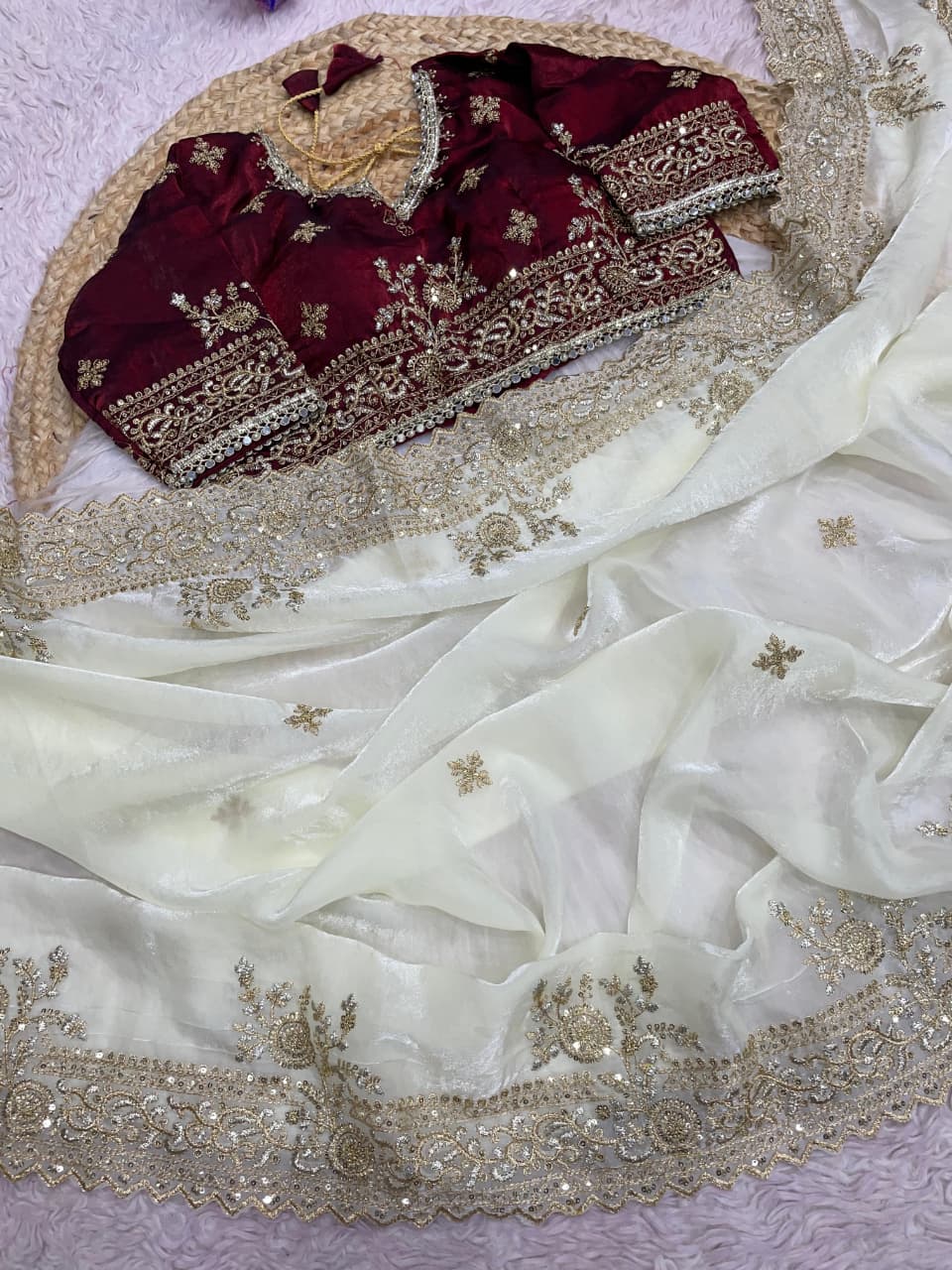 Sweet Serenity Fancy Satin Silk Saree