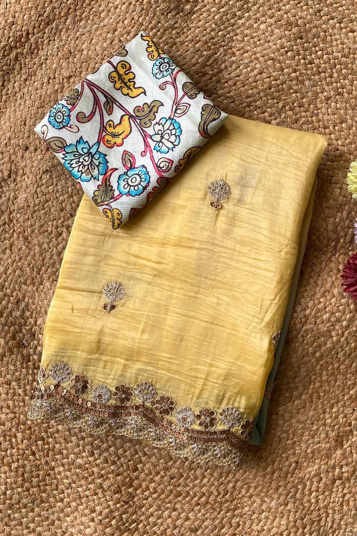 Golden Chronicle Crush Silk Saree