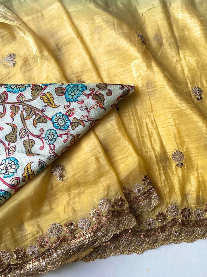 Golden Chronicle Crush Silk Saree